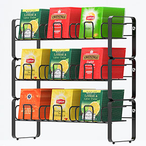 Koluti Stackable Wall-mounted Stand Tea Bag Holder Organizer with Removable Tray Basket