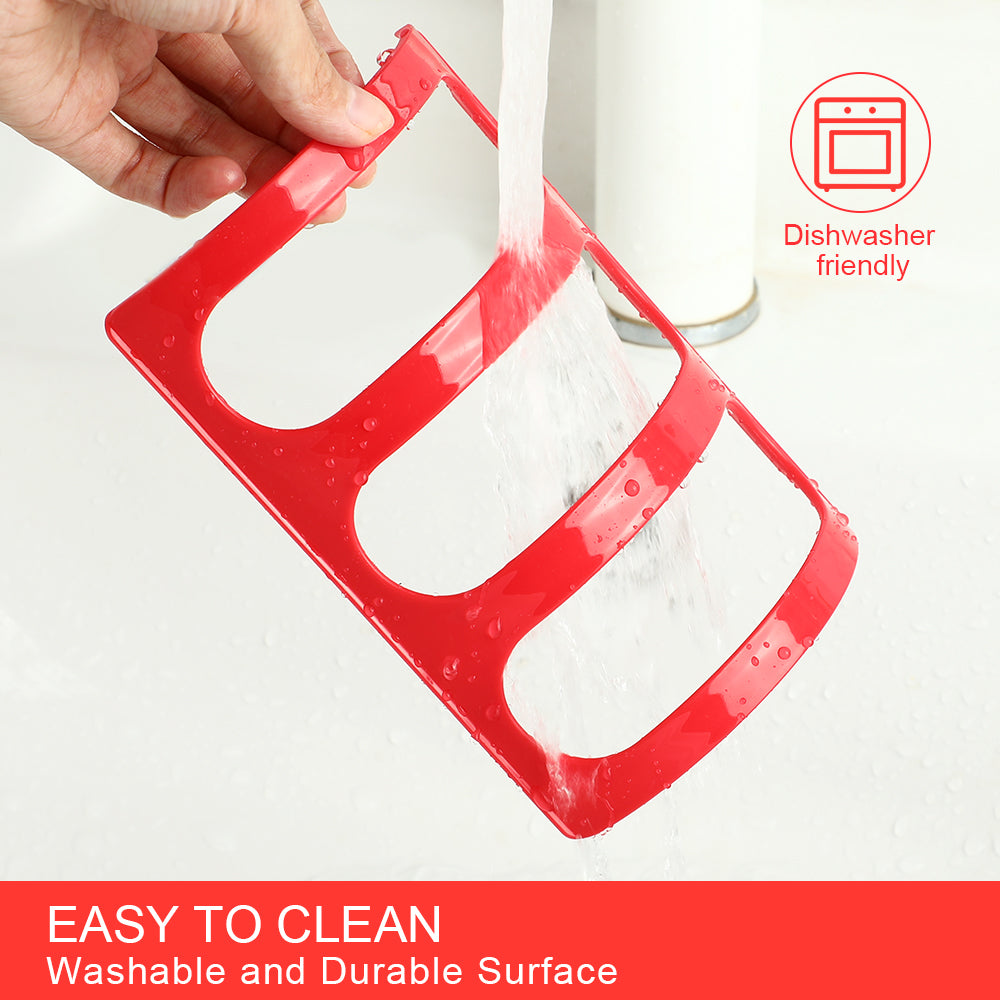 Koluti Colorful BPA Free Plastic Taco Holder Stand (Red Orange Green)