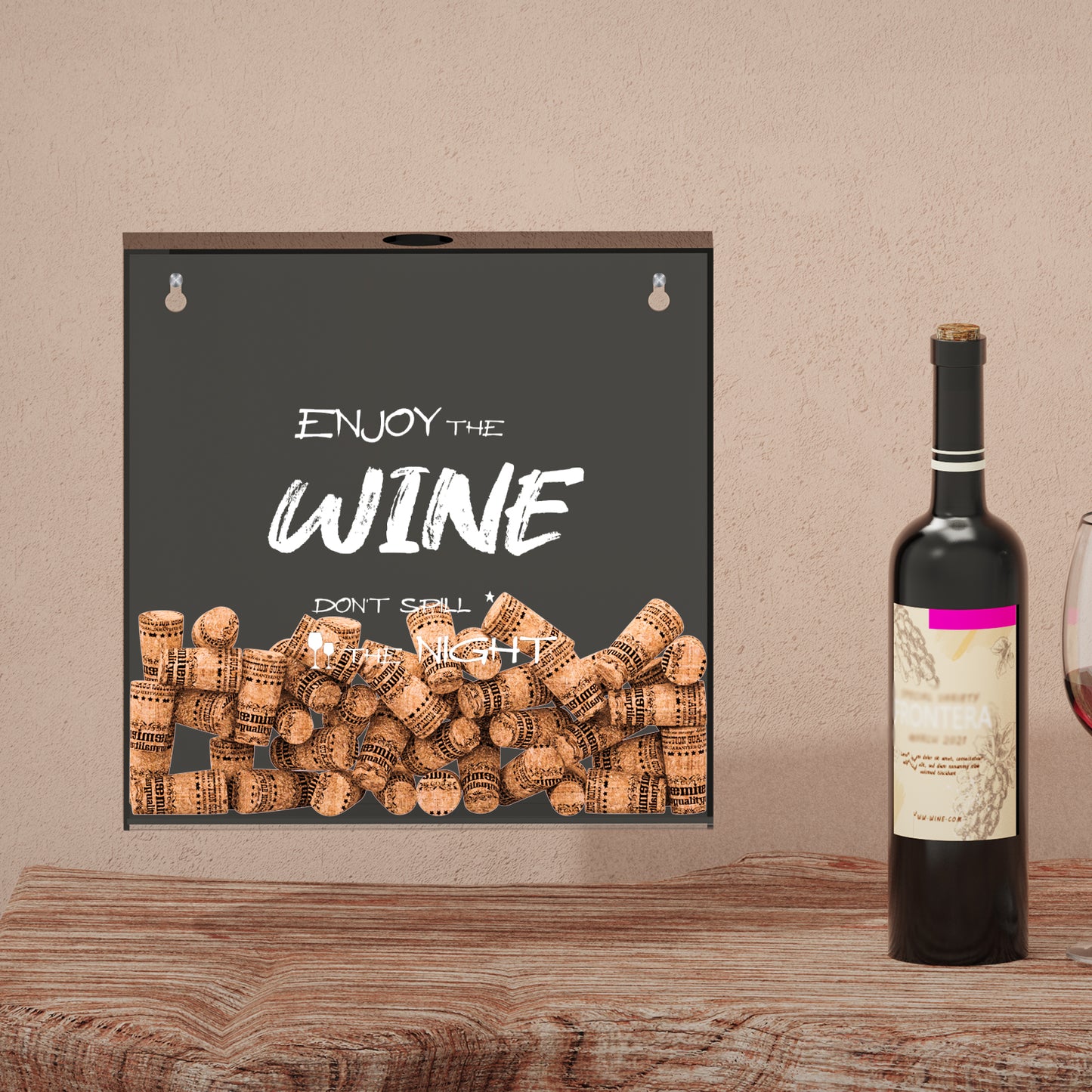 Koluti Wall Mounted Shadow Box Frame Beer Cap Wine Cork Holder Display (11.5"x11.5")