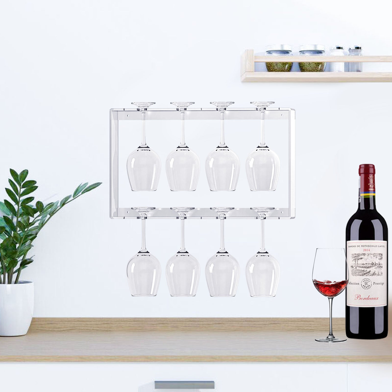 Wine and glass online shelf