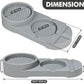 Koluti 2-Layer Whiskey Glass Coaster and Cigar Ashtray with Cutter (Gray)