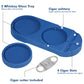 Koluti Silicone 2-Tier Whiskey Glass Coaster and Cigar Ashtray with Cutter (Navy Blue)