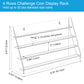Koluti 4 Rows Acrylic Wall-Mount Challenge Coin Holder Display Stand