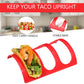 Koluti Colorful BPA Free Plastic Taco Holder Stand (Red Orange Green)