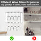 Koluti 2-Tier 8 Glassware Acrylic Wall Mounted Wine Glass Rack