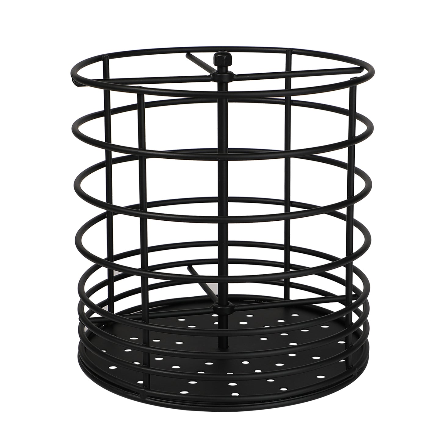 LIBODOUR 360° Rotating Stainless Steel Utensil Holder - Detachable Compartments, Large Capacity Kitchen Organizer