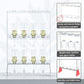 Koluti Acrylic 12 Glassware Wall-Mount Floor Standing 3-Tier Champagne Wall Holder Stand